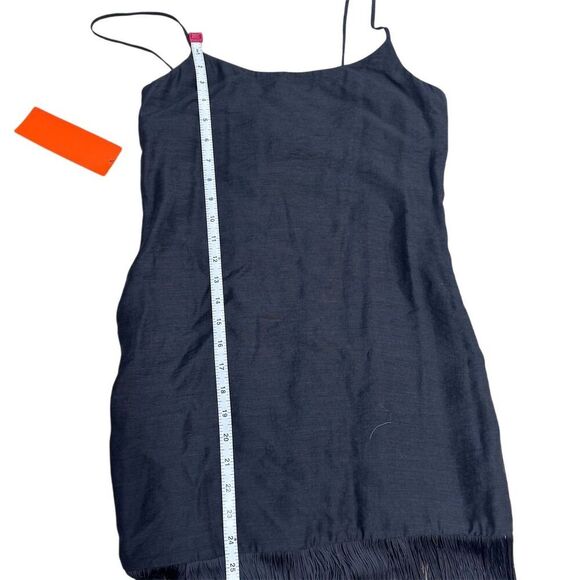 NWT Simon Miller Women's Black Zodiac Draped Fringe Gown Size 6 Maxi Dress - Picture 9 of 10